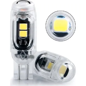 Autožárovka Rabel T10 W5W 5 smd 3030 bílá s čočkou