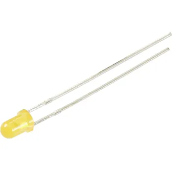 Dioda TRU COMPONENTS LED s vývody oranžová kulatý 3 mm 500 mcd 30 ° 12 mA 5 V