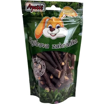 Krmivo pro hlodavce Apetit Zajícova zahrádka sušené větvičky jabloně 100 g