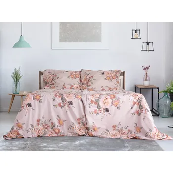 Povlečení B.E.S. Petrovice Valentina růžové 140 x 200, 70 x 90 cm zipový uzávěr