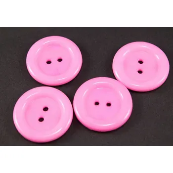 Knoflík Dírkový maxi knoflík - růžová - průměr 3,8 cm