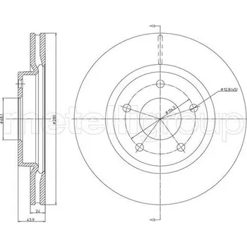 Brzdový kotouč Brzdový kotouč METELLI 23-1252C