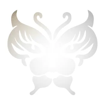 Samolepící dekorace SAMOLEPKA Motýl 016 kočičí obličej (82 - odrazková reflexní bílá) NA AUTO, NÁLEPKA, FÓLIE, POLEP, TUNING, VLASTNÍ TEXT, TISK, AUTOSAMOLEPKY.cz, POLEPY, OBRÁZEK, LOGO, SAMOLEPKY