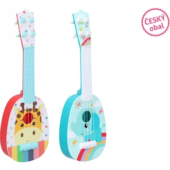 Hudební nástroj pro děti Kytara dětská 37 cm 4 struny - Český obal