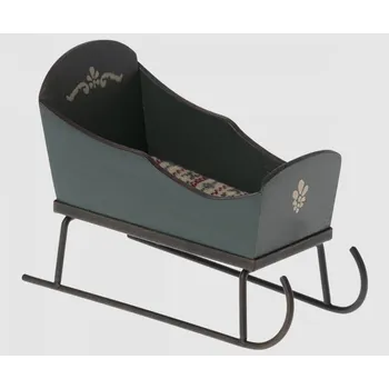 plyšák MAILEG Kouzelné sáně pro myšky - green