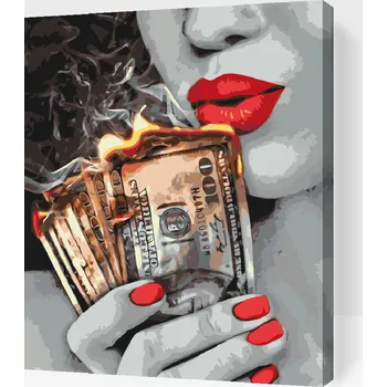 Malování podle čísel - Smyslný prachy Velikost: 30x40cm, Rámování: Pouze srolované plátno