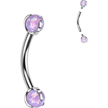 Piercing Šperky4U Piercing do obočí TITAN opál - TIT1279-OP38