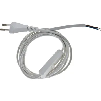Příslušenství pro LED osvětlení Flexošňůra 230V s vypínačem, vidlice 2pin, délka 2m (bílý), ks