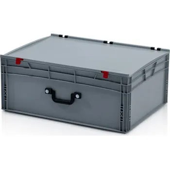 Přepravka na jídlo Přepravka EURO s víkem 80x60x33,5 - 1 madlo na dlouhé straně