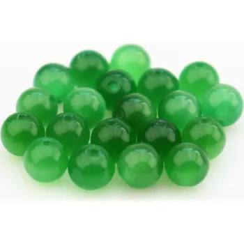 Korálek Pro Háčkování Skleněný korálek kočičí oči 8 mm zelený