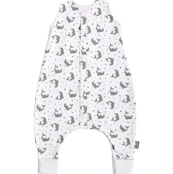 Kojenecký overall Kaarsgaren Letní bio spací pytel s nohavicemi 90 cm šedí delfínci