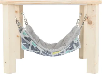 pelíšek pro malé zvíře Trixie Sunny přístřešek s houpací sítí pro činčily/morčata 28 x 24 x 28 cm šedý/multicolor