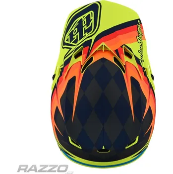 Helma na motorku Náhradní kšilt helmy TroyLeeDesigns SE4 Polyacrylite Warped Yellow Visor