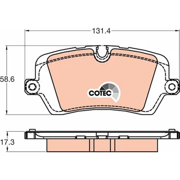 Brzdová destička Sada brzdových destiček, kotoučová brzda TRW GDB2029