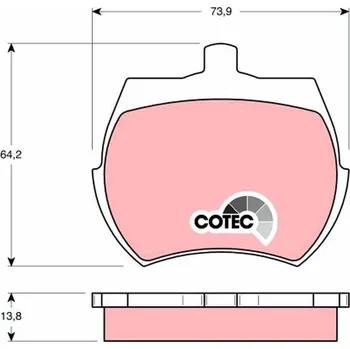 Brzdová destička Sada brzdových destiček, kotoučová brzda TRW GDB332