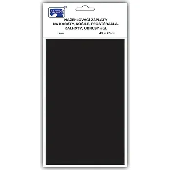 Textilní nažehlovací páska Altima Nažehlovací bavlněná záplata 731-99 V 43 x 20 cm černá