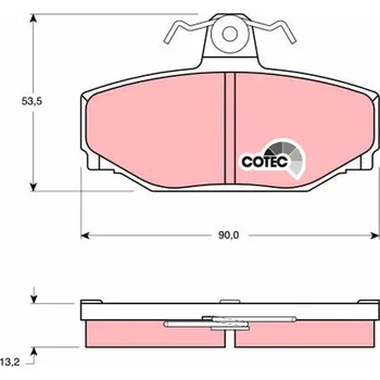Brzdová destička Sada brzdových destiček, kotoučová brzda TRW GDB442