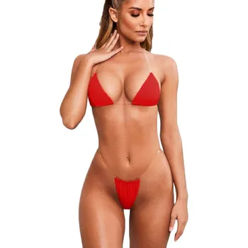 Dámské plavky Amparo Miranda® Plavky G-String Beachwear P146 Red, Velikost XXL