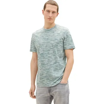 Pánské tričko TOM TAILOR PÁNSKÉ TRIKO MELÍROVANÉ - ZELENÉ L