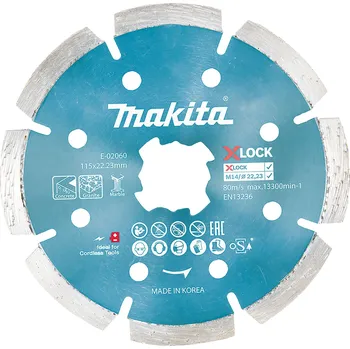 Řezný kotouč MAKITA E-02060 X-LOCK Diamantový kotouč 115x22,23mm free_store_pickup