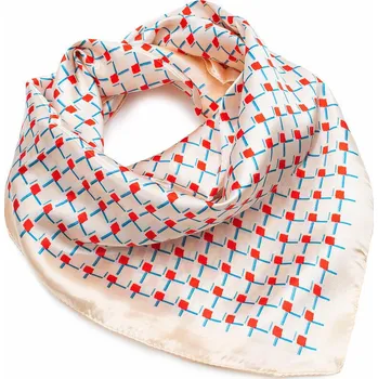 Šátek Šátek saténový - meruňkový s potiskem