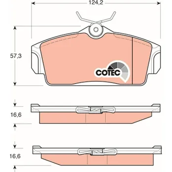 Brzdová destička Sada brzdových destiček, kotoučová brzda TRW GDB3168