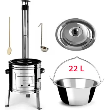 kotlíky Nerezový kotlík 22 l + nerezová kotlina 42 Inox