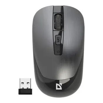 Myš Defender Myš WAVE MM-995, 1600DPI, 2.4 [GHz], optická, 3tl., bezdrátová, stříbrná, 1 ks AA (52993)