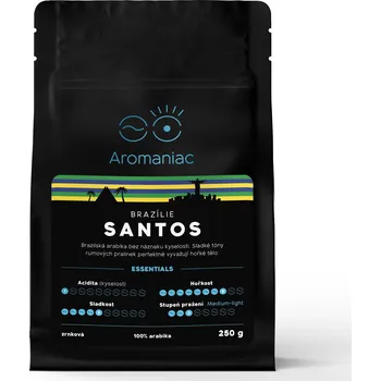 Káva Aromaniac Brazílie Santos Essentials zrnková 250 g
