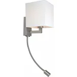 RENDL TAINA se stínidlem bílá matný nikl 230V E27 LED 28+3W 25° 3000K R12956