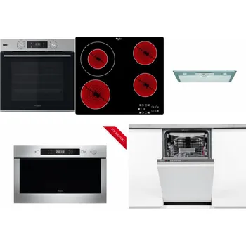 Set domácích spotřebičů WHIRLPOOL OMSK58HU1SX + WHIRLPOOL AKT 8130/NE + WHIRLPOOL AKR 650/1 IX + WHIRLPOOL AMW 423/IX + WHIRLPOOL WSIO 3O34 PFE X