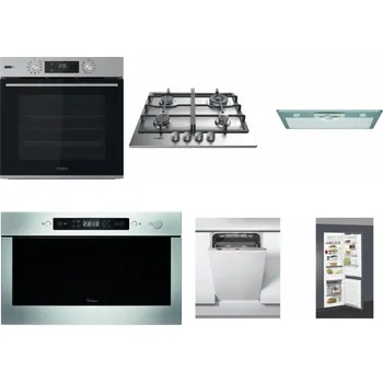 Set domácích spotřebičů WHIRLPOOL OMSK58HU1SX + WHIRLPOOL TKRL 661 IX EU + WHIRLPOOL AKR 650/1 IX + WHIRLPOOL AMW 439 IX + WHIRLPOOL WSIC 3M27 C + WHIRLPOOL ART 66112