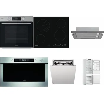 Set domácích spotřebičů WHIRLPOOL OMSK58HU1SX + WHIRLPOOL AKT 8900 BA + WHIRLPOOL AKR 749/1 IX + WHIRLPOOL AMW 439 IX + WHIRLPOOL WIO 3T133 PLE + WHIRLPOOL WHC18 T311