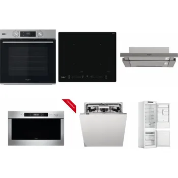 Set domácích spotřebičů WHIRLPOOL OMSK58HU1SX + WHIRLPOOL WL S7260 NE + WHIRLPOOL AKR 5390/1 IX + WHIRLPOOL AMW 423/IX + WHIRLPOOL WIO 3O540 PELG + WHIRLPOOL WHC18 T311