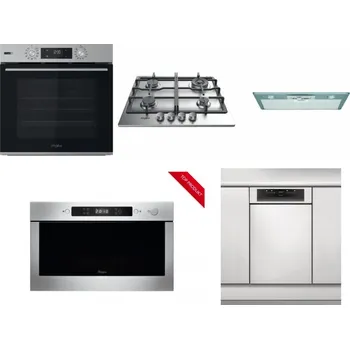 Set domácích spotřebičů WHIRLPOOL OMSK58HU1SX + WHIRLPOOL TKRL 661 IX EU + WHIRLPOOL AKR 650/1 IX + WHIRLPOOL AMW 423/IX + WHIRLPOOL WSBO 3O34 PF X