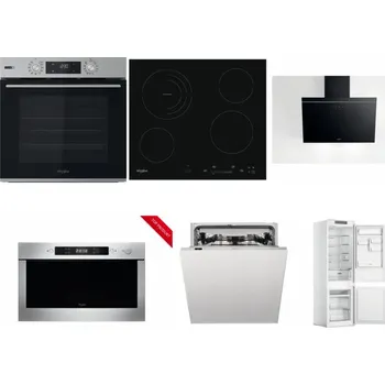 Set domácích spotřebičů WHIRLPOOL OMSK58HU1SX + WHIRLPOOL AKT 8900 BA + WHIRLPOOL AKR 62F LT K + WHIRLPOOL AMW 423/IX + WHIRLPOOL WIC 3C33 PFE + WHIRLPOOL WHC18 T311