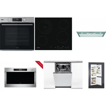 Set domácích spotřebičů WHIRLPOOL OMSK58HU1SX + WHIRLPOOL AKT 8900 BA + WHIRLPOOL AKR 650/1 IX + WHIRLPOOL AMW 423/IX + WHIRLPOOL WSIO 3O34 PFE X + WHIRLPOOL ART 65031