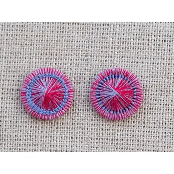 Knoflík Snový svět Victoria 5834 fialovo-červená - 26"