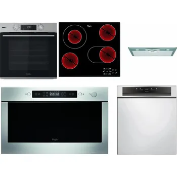 Set domácích spotřebičů WHIRLPOOL OMSK58HU1SX + WHIRLPOOL AKT 8190/BA + WHIRLPOOL AKR 650/1 IX + WHIRLPOOL AMW 439 IX + WHIRLPOOL WBC 3C34 PF X