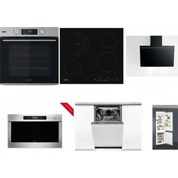 Set domácích spotřebičů WHIRLPOOL OMSK58HU1SX + WHIRLPOOL AKT 8900 BA + WHIRLPOOL AKR 62F LT K + WHIRLPOOL AMW 423/IX + WHIRLPOOL WSIO 3O34 PFE X + WHIRLPOOL ART 66112