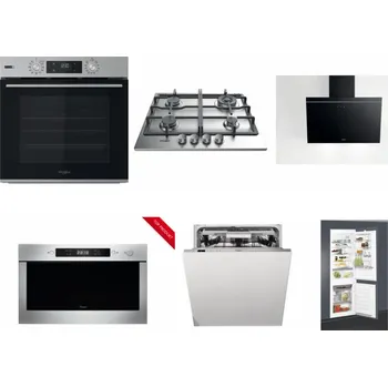 Set domácích spotřebičů WHIRLPOOL OMSK58HU1SX + WHIRLPOOL TKRL 661 IX EU + WHIRLPOOL AKR 62F LT K + WHIRLPOOL AMW 423/IX + WHIRLPOOL WIO 3O540 PELG + WHIRLPOOL ART 65031