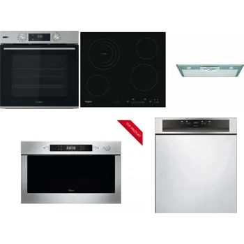 Set domácích spotřebičů WHIRLPOOL OMSK58HU1SX + WHIRLPOOL AKT 8900 BA + WHIRLPOOL AKR 650/1 IX + WHIRLPOOL AMW 423/IX + WHIRLPOOL WBC 3C34 PF X