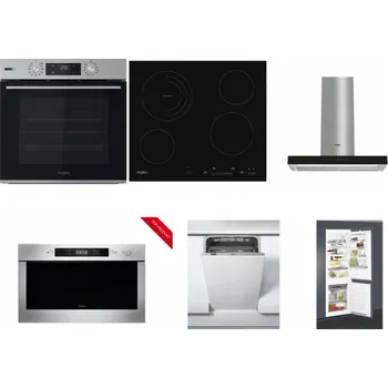 Set domácích spotřebičů WHIRLPOOL OMSK58HU1SX + WHIRLPOOL AKT 8900 BA + WHIRLPOOL WHBS 62F LT K + WHIRLPOOL AMW 423/IX + WHIRLPOOL WSIC 3M27 C + WHIRLPOOL ART 65031