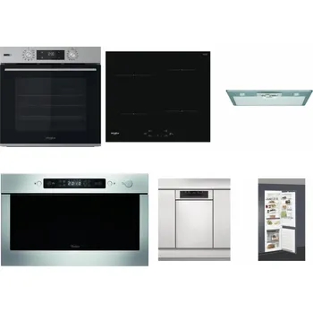 Set domácích spotřebičů WHIRLPOOL OMSK58HU1SX + WHIRLPOOL WS Q2760 BF + WHIRLPOOL AKR 650/1 IX + WHIRLPOOL AMW 439 IX + WHIRLPOOL WSBO 3O34 PF X + WHIRLPOOL ART 66112