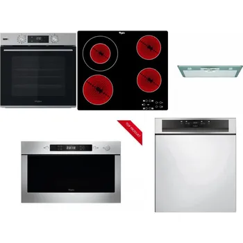 Set domácích spotřebičů WHIRLPOOL OMSK58HU1SX + WHIRLPOOL AKT 8130/NE + WHIRLPOOL AKR 650/1 IX + WHIRLPOOL AMW 423/IX + WHIRLPOOL WBC 3C34 PF X