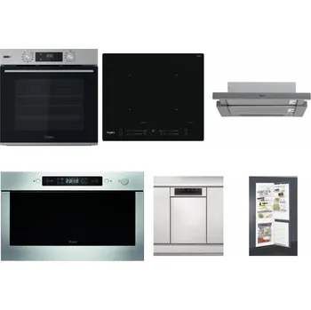 Set domácích spotřebičů WHIRLPOOL OMSK58HU1SX + WHIRLPOOL WL S7260 NE + WHIRLPOOL AKR 749/1 IX + WHIRLPOOL AMW 439 IX + WHIRLPOOL WSBO 3O34 PF X + WHIRLPOOL ART 65031