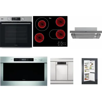 Set domácích spotřebičů WHIRLPOOL OMSK58HU1SX + WHIRLPOOL AKT 8190/BA + WHIRLPOOL AKR 749/1 IX + WHIRLPOOL AMW 439 IX + WHIRLPOOL WSBO 3O34 PF X + WHIRLPOOL ART 65031