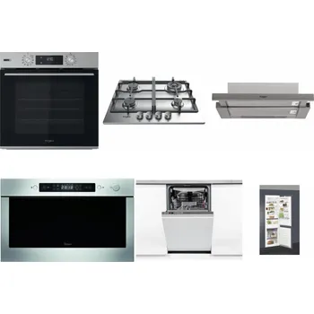 Set domácích spotřebičů WHIRLPOOL OMSK58HU1SX + WHIRLPOOL TKRL 661 IX EU + WHIRLPOOL AKR 5390/1 IX + WHIRLPOOL AMW 439 IX + WHIRLPOOL WSIO 3O34 PFE X + WHIRLPOOL ART 66112