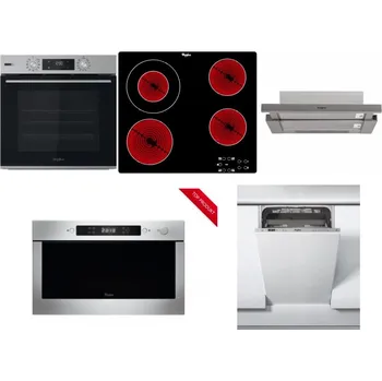 Set domácích spotřebičů WHIRLPOOL OMSK58HU1SX + WHIRLPOOL AKT 8130/NE + WHIRLPOOL AKR 5390/1 IX + WHIRLPOOL AMW 423/IX + WHIRLPOOL WSIC 3M27 C