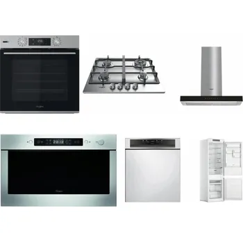 Set domácích spotřebičů WHIRLPOOL OMSK58HU1SX + WHIRLPOOL TKRL 661 IX EU + WHIRLPOOL WHBS 62F LT K + WHIRLPOOL AMW 439 IX + WHIRLPOOL WBC 3C34 PF X + WHIRLPOOL WHC18 T311